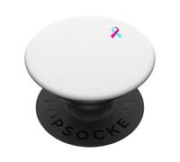 BRCA Awareness Breast Cancer teal and Pink Ribbon PopSockets Adhesive PopGrip