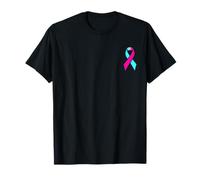 BRCA Awareness Breast Cancer Teal and Pink Ribbon T-Shirt