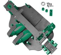 BRCatWPark Carbon Fibre Chassis Upgrades Part for 1/10 Raptor R F15O,RC Chassis Protect Armor Skid Plate Guard Chassis Dirt Dust Leaves Rocks Snow Dust Mud Resist Cover,Replace 101076-4,Green