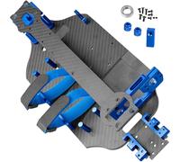 BRCatWPark Carbon Fibre Chassis Upgrades Part for 1/10 Raptor R F15O,RC Chassis Protect Armor Skid Plate Guard Chassis Dirt Dust Leaves Rocks Snow Dust Mud Resist Cover,Replace 101076-4,Navy Blue