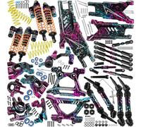 BRCatWPark RC Aluminium Upgrades Part for 1/10 Slash Rustler Stampede 4X4 VXL BL-2s Hoss 4WD VXL,Arm,Shock,Drive Shaft,Caster Block,Steering Blocks,Stub Axle Carriers,Steering,Links,Tower,Colour