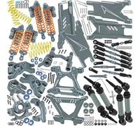 BRCatWPark RC Aluminium Upgrades Part for 1/10 Slash Rustler Stampede 4X4 VXL BL-2s Hoss 4WD VXL,Arm,Shock,Drive Shaft,Caster Block,Steering Blocks,Stub Axle Carriers,Steering,Links,Tower,Titanium