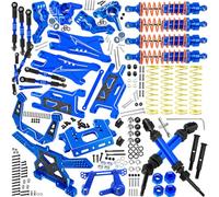 BRCatWPark RC Upgrades Part for 1/10 Slash 2WD,Suspension Arm,Shock Absorber,Drive Shaft,Caster Block,Steering Blocks,Stub Axle Carriers,Steering Bellcranks,Links,Shock Tower,Front Bulkhead,Navy Blue