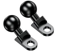 BRCOVAN 2 Pack, Aluminum Alloy Mount Base with 1'' TPU Ball & 10mm Mounting Hole, Angled Bolt Head Adapter Ball Base Compatible with RAM Mounts B Size Double Socket Arm