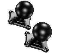 BRCOVAN 2 PCS, 1.5'' Ball Mount Base with Aluminum Alloy 4-Hole AMPS Square Plate & 1.5'' TPU Ball Adapter Compatible with RAM Mounts C Size 1.5 Inch Ball Double Socket Arm