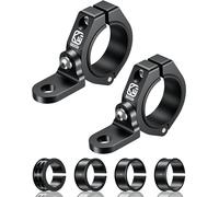 BRCOVAN 2PCS UTV Whip Light and Flag Mounts, Solid Aluminum Alloy, 360° Adjustable Roll Bar Clamp Holder Fit 1.5''/1.65''/1.75''/1.85''/2'' Roll Cage