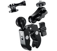 BRCOVAN Aluminum Alloy Clamp Mount for 0.5"-2" Rails, 12mm Ball, Tripod Mount Adapter, Compatible with Cameras and Camcorders