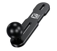 BRCOVAN Aluminum Alloy Mount Base with 1'' TPU Ball for Motorcycle Brake/Clutch Reservoir Cover Compatible with RAM Mounts B Size 1 Inch Ball Double Socket Arm