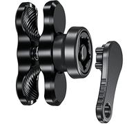 BRCOVAN Anti-Theft Aluminum Alloy Double Socket Arm Compatible with RAM Mounts B Size 1'' Ball Mounting Base & Bike Motorcycle Phone Holder (Short Arm)