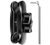 BRCOVAN Anti-Theft Double Socket Arm, Aluminum Alloy Medium Arm, Overall Length 3.5'', Compatible with RAM Mounts B Size 1'' Ball Components & Bike Motorcycle Phone Mount Holder with 1'' Ball Adapter