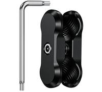 BRCOVAN KWG-J7 Aluminum Alloy Anti-Theft Double Socket Arm Compatible with RAM Mounts B Size 1'' Ball Components & Bike Motorcycle Phone Mount Holder with 1'' Ball Adapter,Black