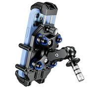 BRCOVAN Motorcycle Fork Stem Phone Mount Holder with Vibration Dampener & High-Speed Secure Lock, Anti-Theft, Heavy Duty, Adjustable Size, Big Phone Friendly, Fit for 5.4-7.2'' Cellphone