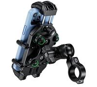 BRCOVAN Motorcycle Phone Holder with Vibration Dampener & High-Speed Secure Lock, Anti-Theft Motorcycle Phone Mount Handlebar Cellphone Holder for Bike Bicycle Scooter ATV Fit 5.4''-7.2'' Smartphones