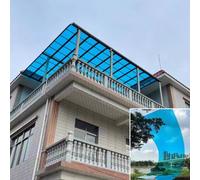 BRCYKRWY Polycarbonate Panel Roofing Sheets,2mm Thick roof Skylight Panels,Roofing Transparent Insulation Daylighting Panels,UV Protection Rain pergola roof panels,Strong and not Easily Deformed(Blue,