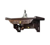 BRCYKRWY Wall-Mounted Buddha Statue Stand Offering Household Meditation Table Bamboo Altar Cabinet table Buddhist Statue Sculpture Display stand Prayer