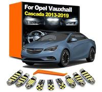 BRDCVGQP 11Pcs LED Interior Light Bulb Kit, For Vauxhall Cascada 2013 2014 2015 2016 2017 2018 2019 Dome Map Indoor Trunk Lamp