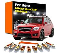 BRDCVGQP 18Pcs Canbus LED Interior Map Light Kit, For Mercedes Benz MB GLK-Class X204 GLK220 GLK300 GLK350 2008-2015 Car Accessories