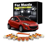 BRDCVGQP 8Pcs Car LED Interior Light Kit, For 2011 2012 2013 2014 Mazda 2 Reading Dome License Plate Light Led Bulbs