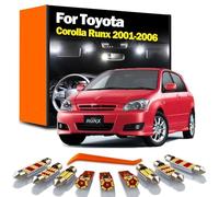 BRDCVGQP 8Pcs LED Interior Light Kit, For Toyota Corolla Runx 2001 2002 2003 2004 2005 2006 Car Led Bulbs Accessories