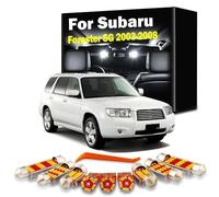 BRDCVGQP 9Pcs Car LED Interior Light Licence Plate Bulbs Kit, For Subaru Forester SG 2003 2004 2005 2006 2007 2008 Trunk Signal Lamp