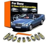 BRDCVGQP 9Pcs LED Bulb Interior Map Reading Trunk Plate Light Kit, For Mercedes Benz E Class A124 Convertible 1988-1997