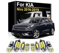 BRDCVGQP Car Interior LED Light Kit, For KIA Niro 2016 2017 2018 2019 Map Dome Trunk License Plate Lamp Auto Accessories