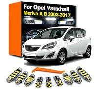 BRDCVGQP LED Interior Light Bulb Kit, For Vauxhall Meriva A B 2003 2005-2011 2014 2015 2016 2017 Courtesy Lamp Accessories