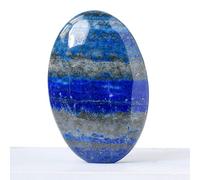 BRDECOR Natural Lapis Lazuli Crystal Worry Stone 2" Large Polished Stones Natural Reiki Protection Crystals Spiritual Witchcraft Meditation Decorations