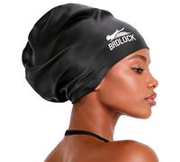 BRDLOCK Extra Large Swim Cap for Women Swimming Cap for Braids Dreadlocks Long Hair Locs 100% Silicone Waterproof Swimming Cap Keep Your Hair Dry
