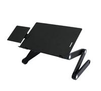 BRDQIMC Aluminum Alloy Laptop Table: Foldable Height-Adjustable Stand, Small Desk For Bed & Standing Use(Back)