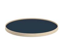 Brdr. Krüger - Bølling Tray Ø60 cm, Untreated Oak / Water - Blue