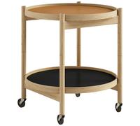 Brdr. Krüger - Bølling Tray Table Ø50 cm, Oiled Oak / Clay - Black