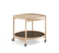 Brdr. Krüger Bølling Tray Table Ø60 Beech Oiled with Panels in Beige/ Brown