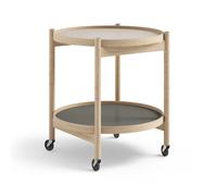 Brdr. Krüger Bølling Tray Table model 50 Stone, untreated oak stand