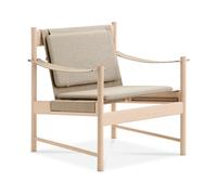 Brdr. Krüger HB lounge chair White oiled maple-canvase nature