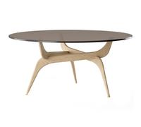 Brdr. Krüger - Triiio Coffee Table Ø90 cm, Oiled Oak / Bronze Glass - Bronze