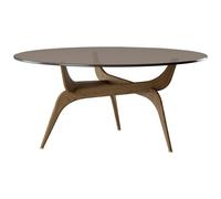 Brdr. Krüger - Triiio Coffee Table Ø90 cm, Smoked Oak / Bronze Glass - Bronze