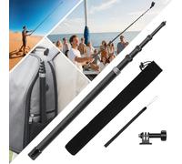 BRDRC 3m Selfie Stick for Insta360 X5 X4, 118 Inch Carbon Fiber Invisible Ultra Long Extension Pole for Insta 360 ONE X5 X4 X3 X2 RS Accessories (with Go Pro Adapter, Wrist Strap, Storage Bag)