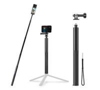 BRDRC 53" Invisible Selfie Stick for Insta360 X5 X4, Extended Monopod Pole Heavy Duty Solid Compact for DJI OSMO 360, for Insta 360 X5 X4 X3 X2 X Accessories (with Go Pro Adapter and Wrist Strap)