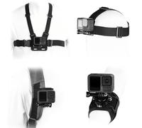 BRDRC Accessories Kit for GoPro, Head Chest Mount Strap Harness Backpack Clip Holder Wrist Strap, 360°Rotating Adapter + Quick Release for DJI Action 5 Pro 4 3, for Go Pro Hero Camera Accessory Bundle