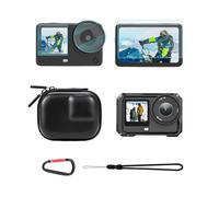 BRDRC Action 6 Camera Cage + Screen Protector+ Carrying Case (for Frame) Accessories Kit, Protective Metal Cage Portable PU Hard Bag Tempered Glass Lens Film for DJI Osmo Action 6 Protective Bundle