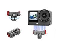 BRDRC Action 6 Magnetic Quick-Release Mount, 360° Horizontal Rotation Aluminum Alloy Adapter for DJI OSMO Action 6/Nano, with 1/4" Threaded Hole & Foldable Action Camera for Tripod Accessories