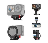 BRDRC Action 6 Magnetic Stand Base, Aluminum Alloy Quick Release Adapter for DJI Osmo Nano, for MagSafe iPhone Desktop Mount Table Holder with 360° Adjustable & 1/4” Screw Hole Tripod Accessories