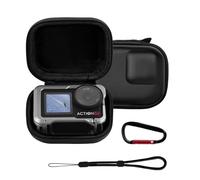 BRDRC Carrying Case for DJI Osmo Action 6 5 Pro 4 3 (for Cage and Lens Cap), Portable Small Storage Bag Protective Cover with Wrist Strap Carabiner for DJI Osmo Action 6 5 Pro 4 3 Accessories