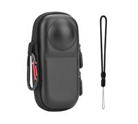 BRDRC Carrying Case for Insta 360 X4 X5 (for Original Lens Cap), Portable Small Storage Bag Protective Cover Hard Shell Travel Protector with Wrist Strap Carabiner for Insta360 X4 X5 Accessories