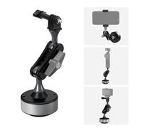 BRDRC Electric Vacuum Suction Camera Mount, 360° Adjustable Dual Ball Head Magic Arm, Quick Release Dash Cam Car Mount Compatible with GoPro, for DJI, for Insta360, for iPhone & All Smartphones