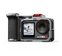 BRDRC Grip Kit for DJI Action 5 Pro 4 3 (with Cage), Handle Holder Bundle Expansion Mount with Shutter Button, Quick Release, Cold Shoe for DJI Osmo Action 5 Pro 4 3 Accessories