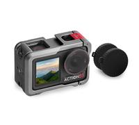 BRDRC Metal Cage for DJI Osmo Action 5 Pro/4/3, Protective Case Premium Frame Lens Cover Protector Aluminum Housing for DJI Osmo Action 5 Pro Action 4 3 Accessories