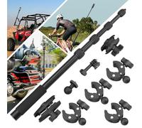 BRDRC Motorcycle Mount for Insta 360 X4, Bike Handlebar Clamp Mounts 59" Invisible Selfie Stick Bundle Kit for Insta360 X4 X3 X2 X ONE RS R Go 3S Ace Pro, for GoPro Camera Accessories