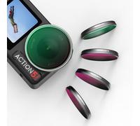 BRDRC ND Filter for DJI Osmo Action 5 Pro Action 4 3, 4-Pack CPL ND16 ND32 ND64 Snap On Lens Filters Set Polarizing Neutral Density Accessories